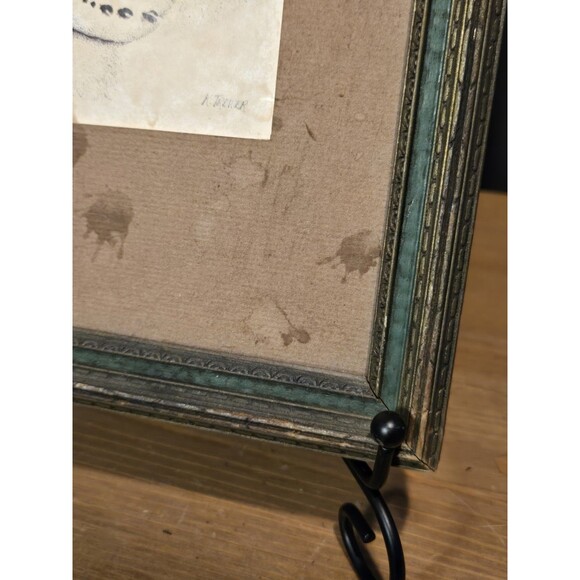 Framed Art Signed By K TROWER, Lion & Cheetah Vintage 70s 80s - Picture 9 of 13